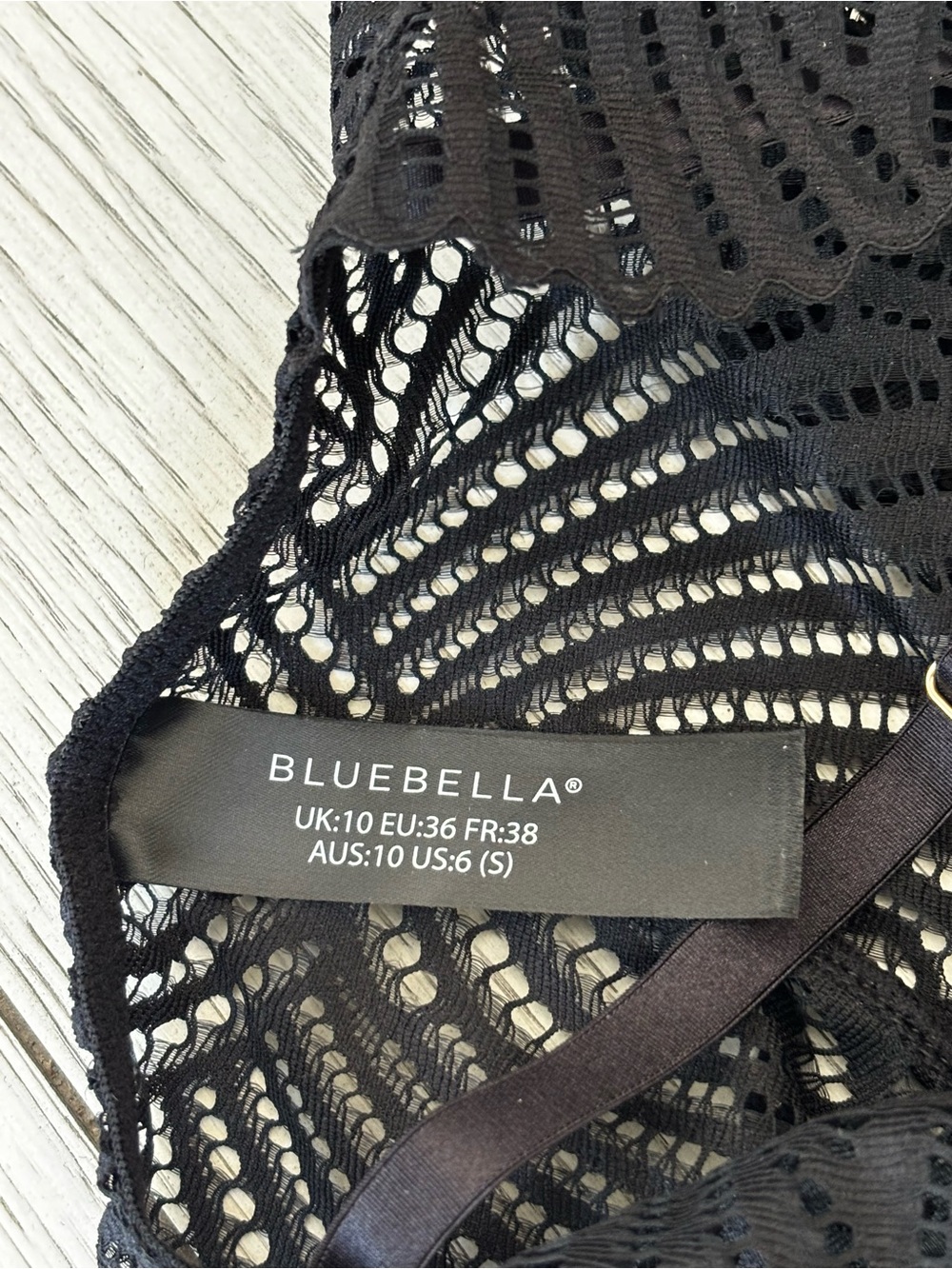 Bluebella Black Plunge Lace One-Piece Swimwear - Picture 5 of 5